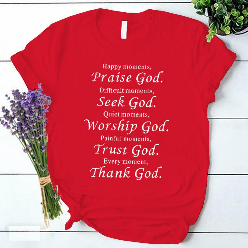 Trust God Thank God Harajuku Tshirt Lovely Faithful Vintage Clothes High Street Kpop Tees 90s Trend Graphic T Shirts Camisetas