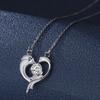Серебро 925, оригинальный 0,5 карат, бриллиант, тест прошлого цвета, муассанит, двойное кулон в форме сердца дельфина, ожерелье, ожерелье с драгоценными камнями, цепочка