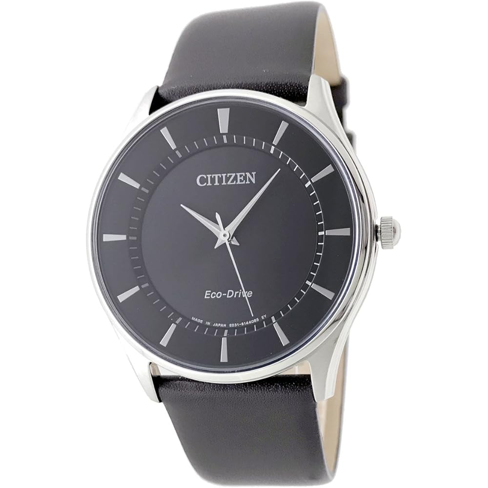 Citizen Eco-Drive Men's Slim Solar Watch with Leather Strap and Extra Band BJ6480-51E/DBR