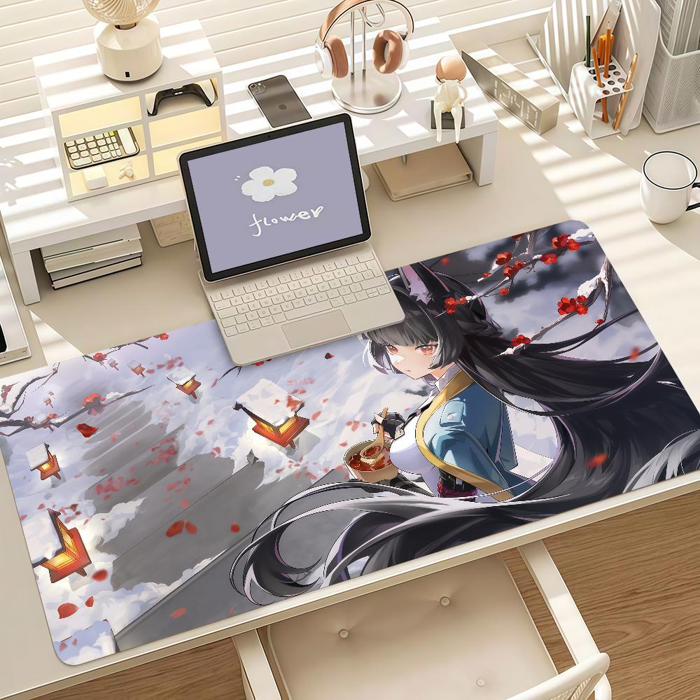 Игровой коврик для мыши Zenless Zone Zero Hoshimi Miyabi с противоскользящим резиновым краем, утолщенный коврик для игрового стола ноутбука