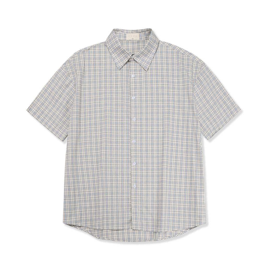 ANDAGAIN Summer Vintage Riku Short Sleeve Check Shirt
