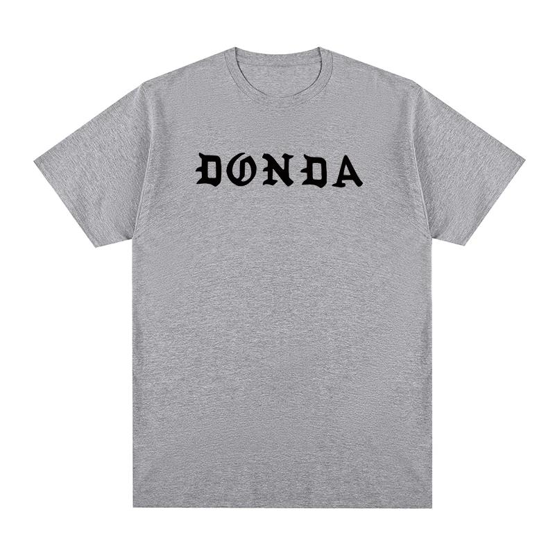 Donda Канье Уэст Черная футболка с круглым вырезом 100% гребенчатый хлопок Новая футболка Топы Унисекс