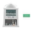 Muslim Islamic Praying Clock Azan Prayer Alarm Digital Azan Table Clock Silver Battery Excluded