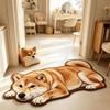 Non-Slip Dog-Shaped Rug Soft Bedroom Bedside Mat Fun Cartoon Animal Carpet  Home Decoration