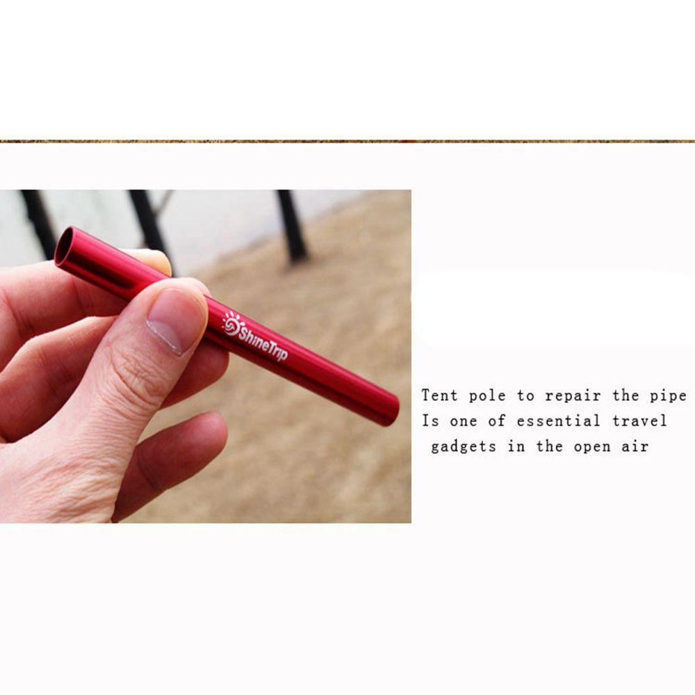Red/Silver Outdoor Aluminum Alloy Tent Pole Pipe Single Rod Mending Repair Tube Tent Accessories