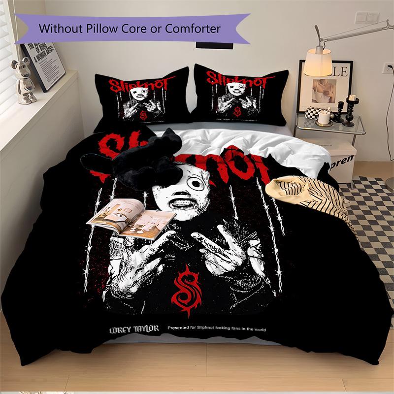 Slipknot Heavy Metal Band Print 3Pcs Bedding Setduvet Cover With 2 Bedropillowcase Home Birthday Gift