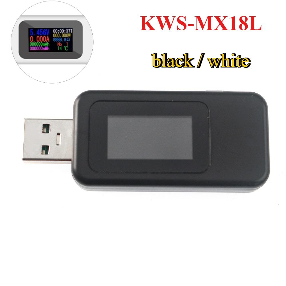 KWS-MX18L 10 in 1 USB Tester DC Digital Voltmeter Amperimetro Current Voltage Meter Detector Power Bank Charger Indicator
