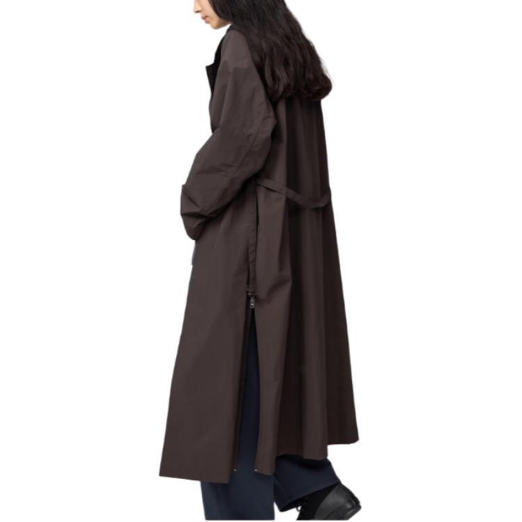 (WMNS) UNIQLO Однобортное Длинное Пальто 'Темно-Коричневое' Женское 480063-39