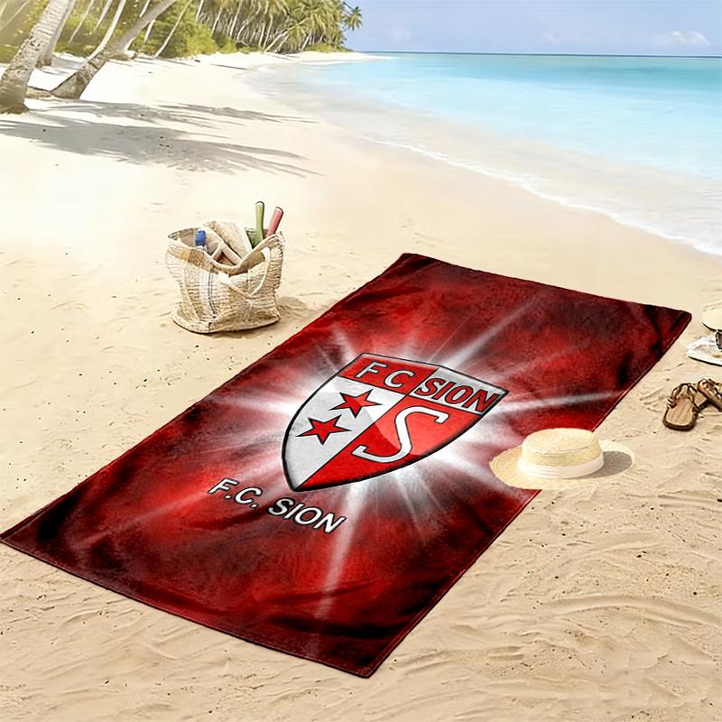 Fc Sion Print Beach Towel, Large Soft Quick Dry Towel for Beach Camping Swimming