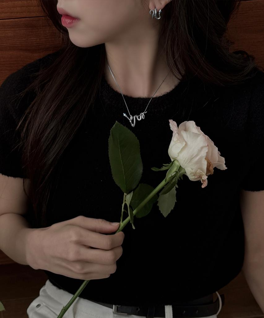 Ожерелье «Маленькая змея» Chalangsi, серебро 925 пробы