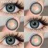 FUNSACHY 1 Pair Natural Brown Contact Lenses for Eyes Beautiful Pupils for Makeup Cosmetics Brown Color Lenses Gray Softlens