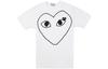 CDG Play Футболки Мужские Белые С Круглым Вырезом Умеренный Прямой Крой AZ-T102-051-051