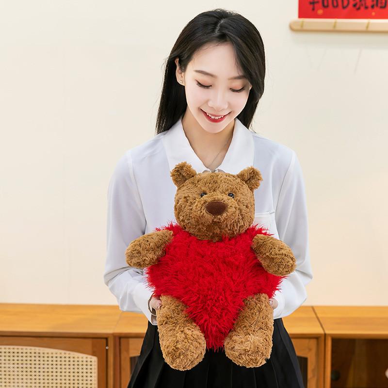 Teddy Heart Loving Bear Plush Toy Animal Stuffed Doll Kids Gift Decorations