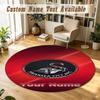 Round Rug Custom NameSwansea City FC Pattern Non Slip Carpet Home Floor Decor