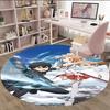 1pc Sword Art Online2 Print Round Carpet Chair Round Carpet Suitable for Bedroom Living Room Home Decorative Carpet