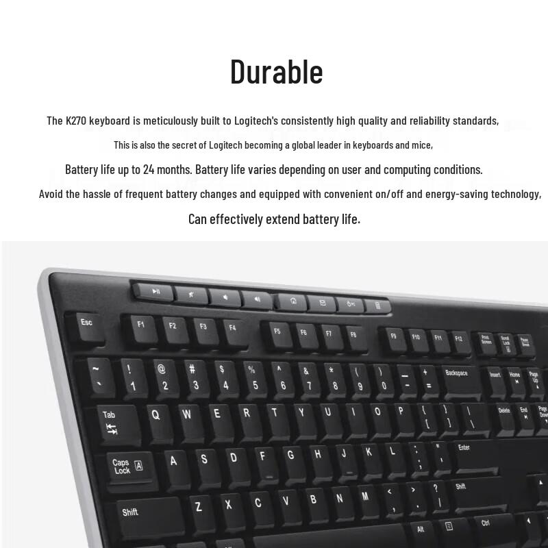 Logitech Полноразмерная беспроводная клавиатура K270