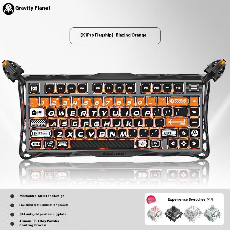 Gravity Planet 75k1pro Механическая клавиатура Беспроводная Игровая Киберспортивная Профессиональная Алюминиевая Кастомизация Компьютерные Периферийные Устройства