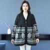 Вязаный кардиган YUZHAOLIN в винтажном стиле Fair Isle с V-образным вырезом