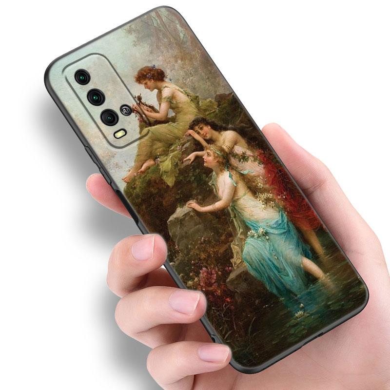 Чехол для телефона Renaissance Art Painting для Xiaomi Redmi Note 5 6 9T K20 K40 K50 Pro 7A 8A 9A 9C 9i 10A 10C A1 S2 TPU черный чехол