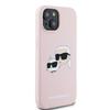 Karl Lagerfeld Klhmp15Sskchpplp Iphone15 / 14 / 13 6.1 Różowy/Pink Hardcase Silicone Karl & Choupette Magsafe