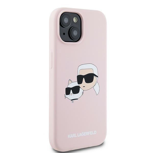 Karl Lagerfeld Klhmp15Sskchpplp Iphone15 / 14 / 13 6.1 Różowy/Pink Hardcase Silicone Karl & Choupette Magsafe