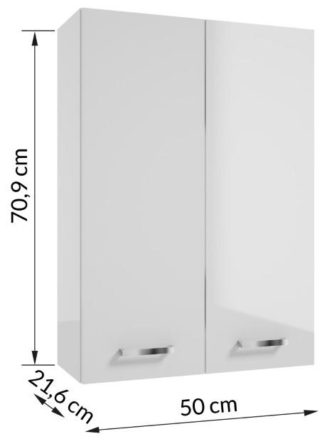 Wall-Mounted Bathroom Cabinet, Gloss, 71 x , Mea