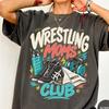 Wrestling Moms Club Comfort Colors® T-Shirt, Sports Doodle Wrestling Tee, Trendy Women's Wrestling Shirt, Sports Mom Shirt, Wrestling Tee