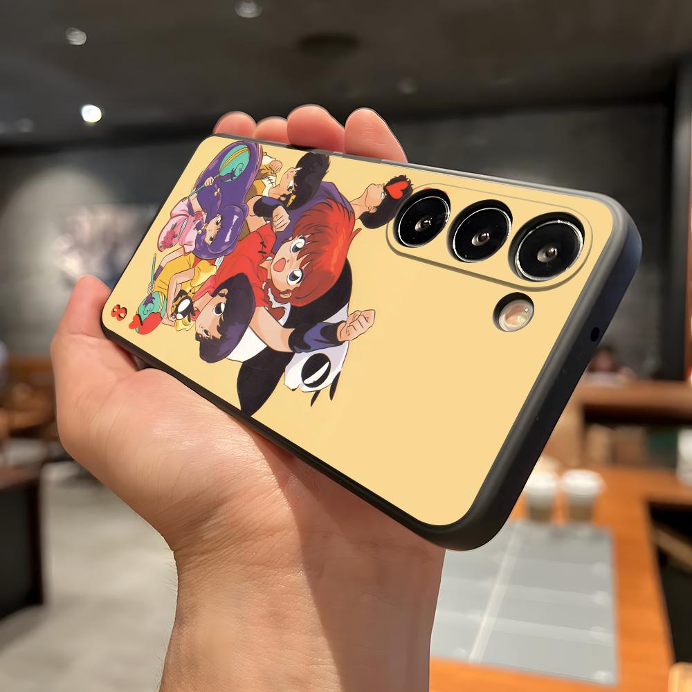 Мультяшный чехол для телефона Ranma 1/2 для Samsung A56 A36 A26 A16 A15 A25 A35 A55 A14 A34 A24 A54 Черный Мягкий чехол