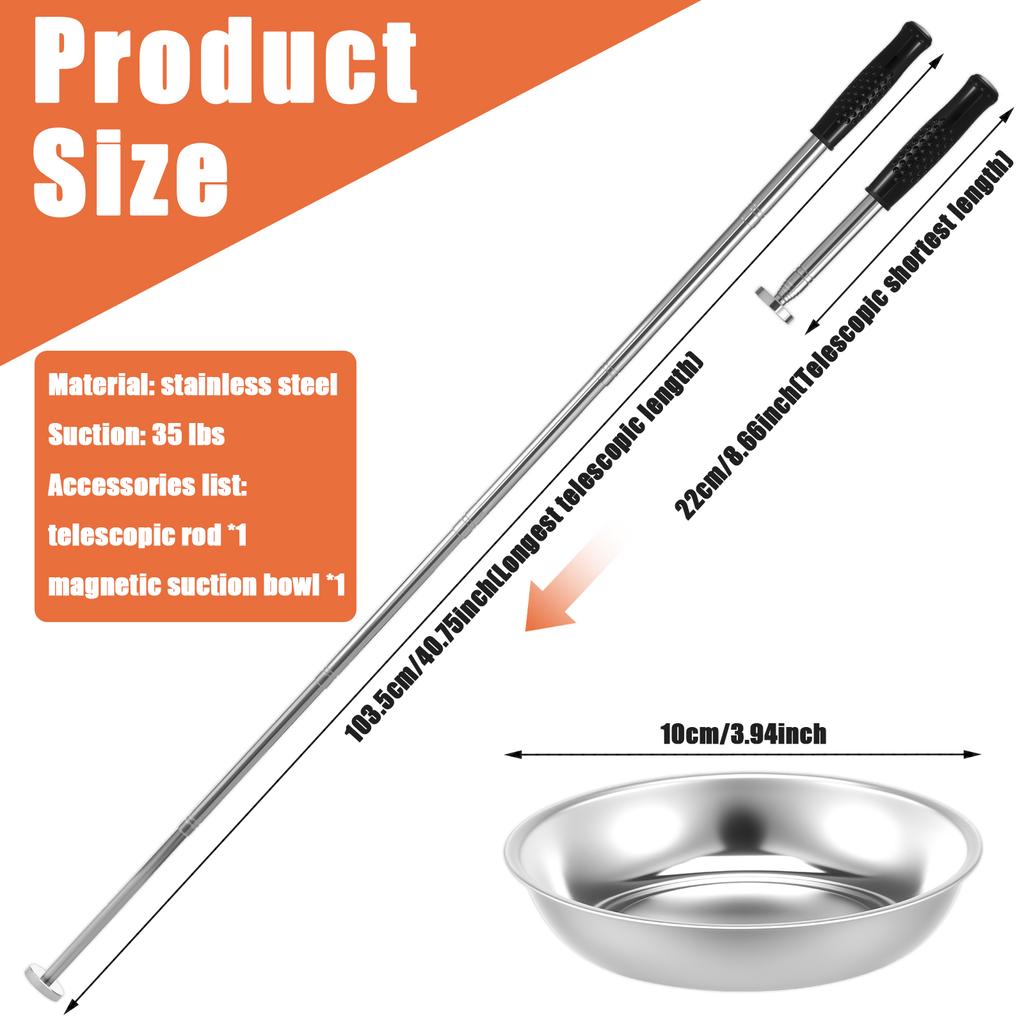 Телескопическая магнитная ручка Выдвижной захватный стержень Палка Портативный магнитный инструмент для захвата для сбора винтов Гайка Болт Металл Schraub