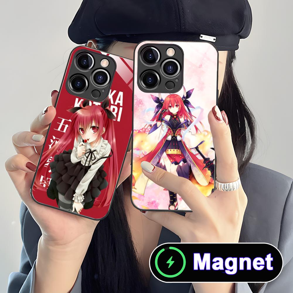 Date a Live Котори Ицука Стеклянный чехол для мобильного телефона MagSafe для iPhone 17 16 15 14 13 12 11 Air Pro Max Plus Mini Цветная крышка