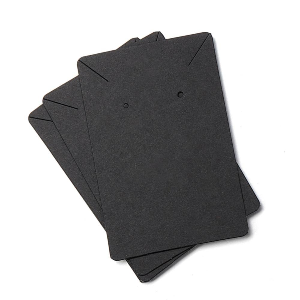 100pcs Blank Paper Kraft Paper Jewelry Card Black Blank Jewelry Card  Displaying Necklaces