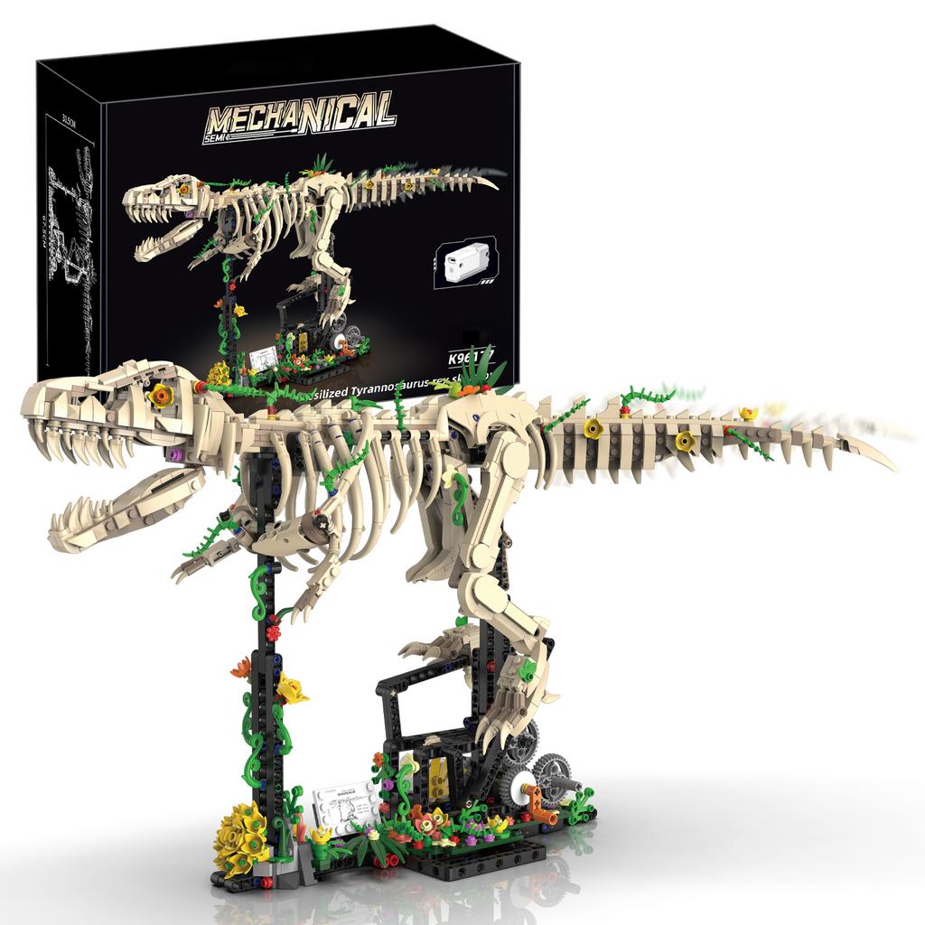 Motorized Dinosaur Building Blocks Jurassic DIY Model STEM Educational Construction Toy Boys Kids Birthday Xmas Gift