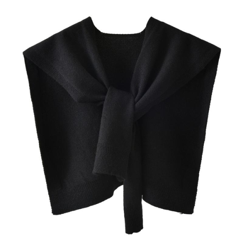1 шт. Аксессуары для одежды Универсальная однотонная классическая шаль Теплый шарф Минималистичный стиль Вязаный материал Мода Многоцветный