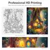 RUOPOTY Рамка для рисования по номерам для взрослых, стартовые наборы, лес, персонализированная подарочная краска с номерами для домашнего декора, 40x50 см