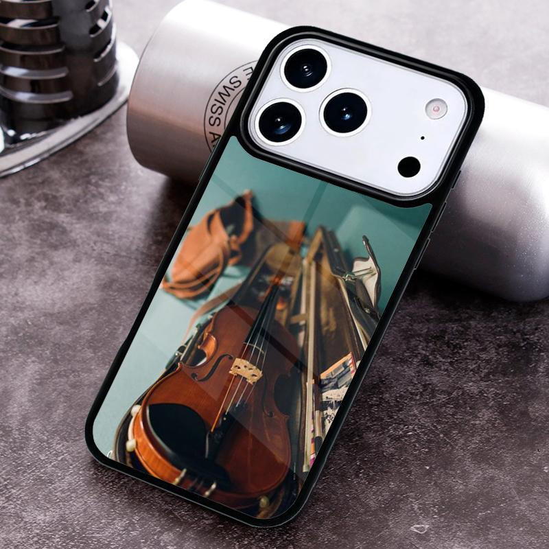 Музыкальный чехол для телефона с изображением скрипки и гитары для iPhone 17 16 15 Pro Max Air 14 13 12 11 Plus Ударопрочный чехол Capa