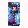 Чехол B-25 Demon Slayer черный для Redmi 10A 10C 12C 13C 9A 9C 9T A3X Note 10 9 9S 10S iPhone 11 12 13 14 15 16 X XS Pro Max Mini 7 8 Plus XR