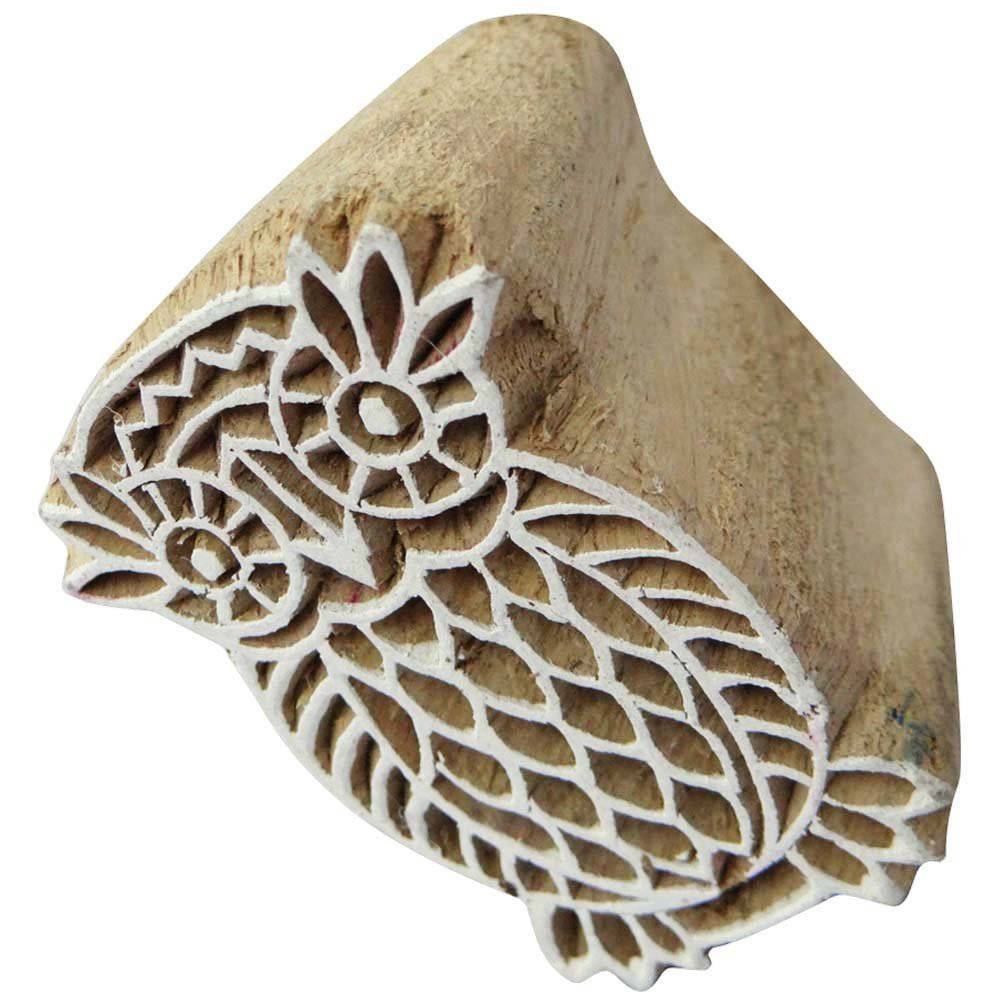 IBA Indianbeautifulart Owl Design Деревянный блок Текстильная печать на ткани Штамп ручной работы Индийский