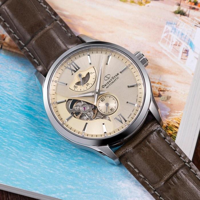 [Orient Star] Автоматические часы Скелетон с многослойным дизайном Механические Внутренняя японская гарантия 2 года Открытое сердце RK-AV0B10G Мужские Шампанское Золото