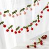 Мягкая и реалистичная гирлянда из вишневых шариков ручной работы для вечеринок, яркие и милые украшения на день рождения