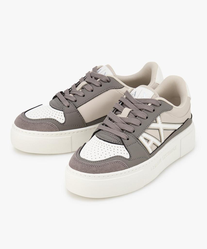 Armani Exchange Women'S Perforated Toe Platform Sneakers _Beige_A425375501