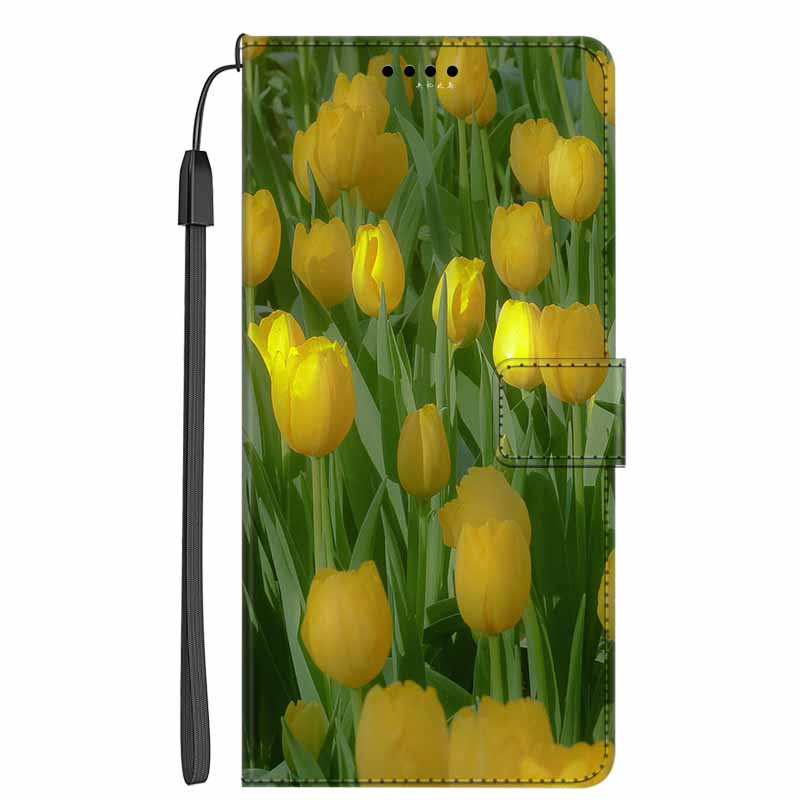 Защитный Роскошный Кожаный Чехол-Книжка на Магните Для Xiaomi Mi 11 Ultra с Рисунком Цветка Ударопрочный Чехол-Обложка Capa