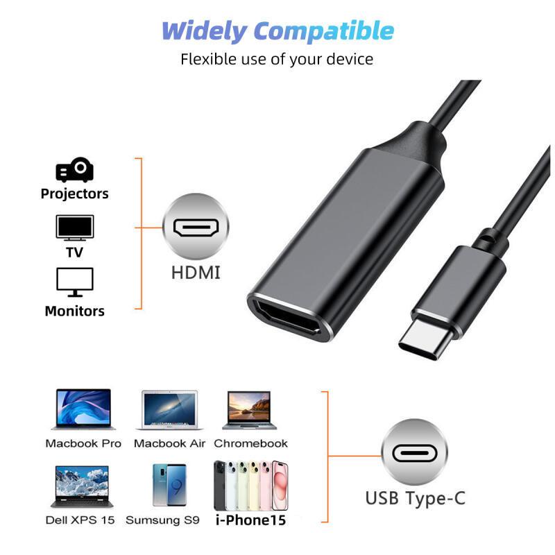HdoorLink Конвертер адаптера USB C в HDMI Адаптер типа C в HDMI HDMI-совместимый кабель-адаптер 4K USB 3.1 Конвертер HDMI Конвертер HDTV для MacBook