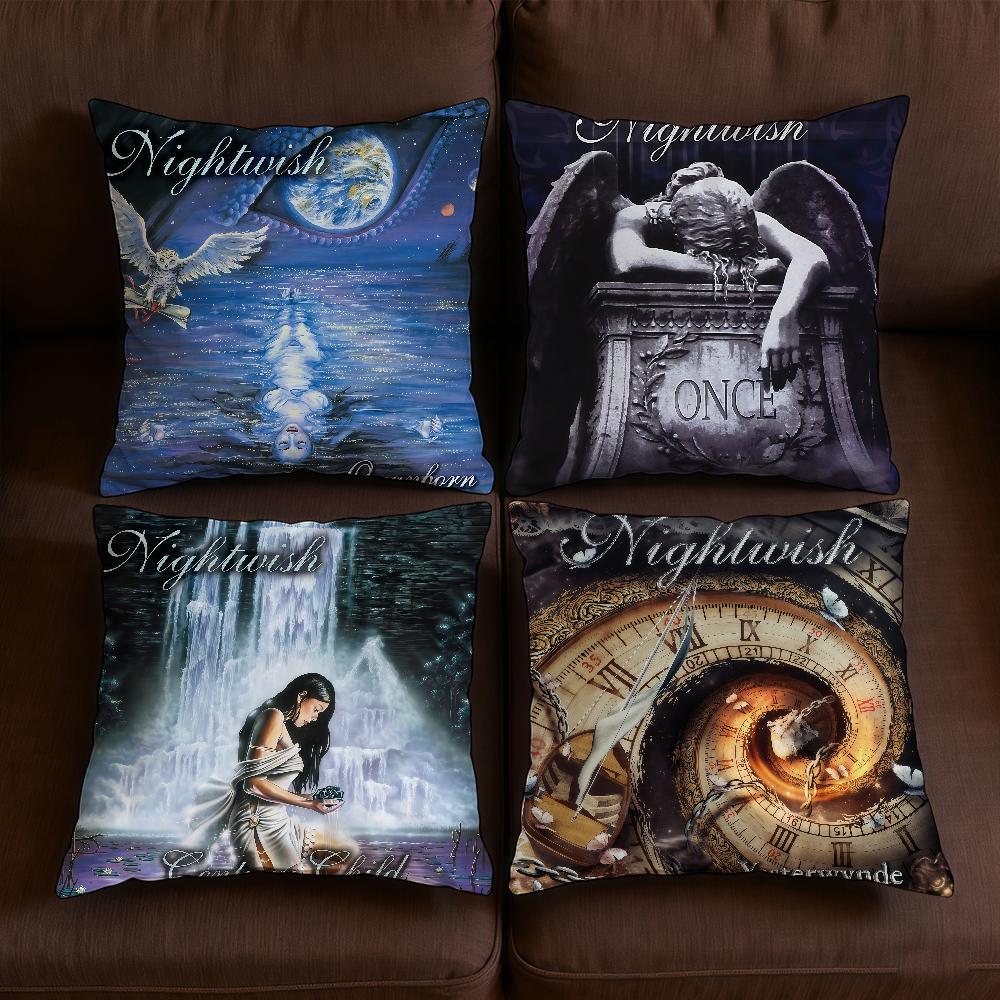 Cushion Cover Square Decorative Throw Pillow Nightwish Case Sofa Bed Car Living ALBUM Room Band Birthday Anniversary Gifts