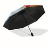 Baseball, Fire_and_Ice Automatic folding umbrella  simple eight rib design, bright color pattern, durable iron frame, ideal for travel and o