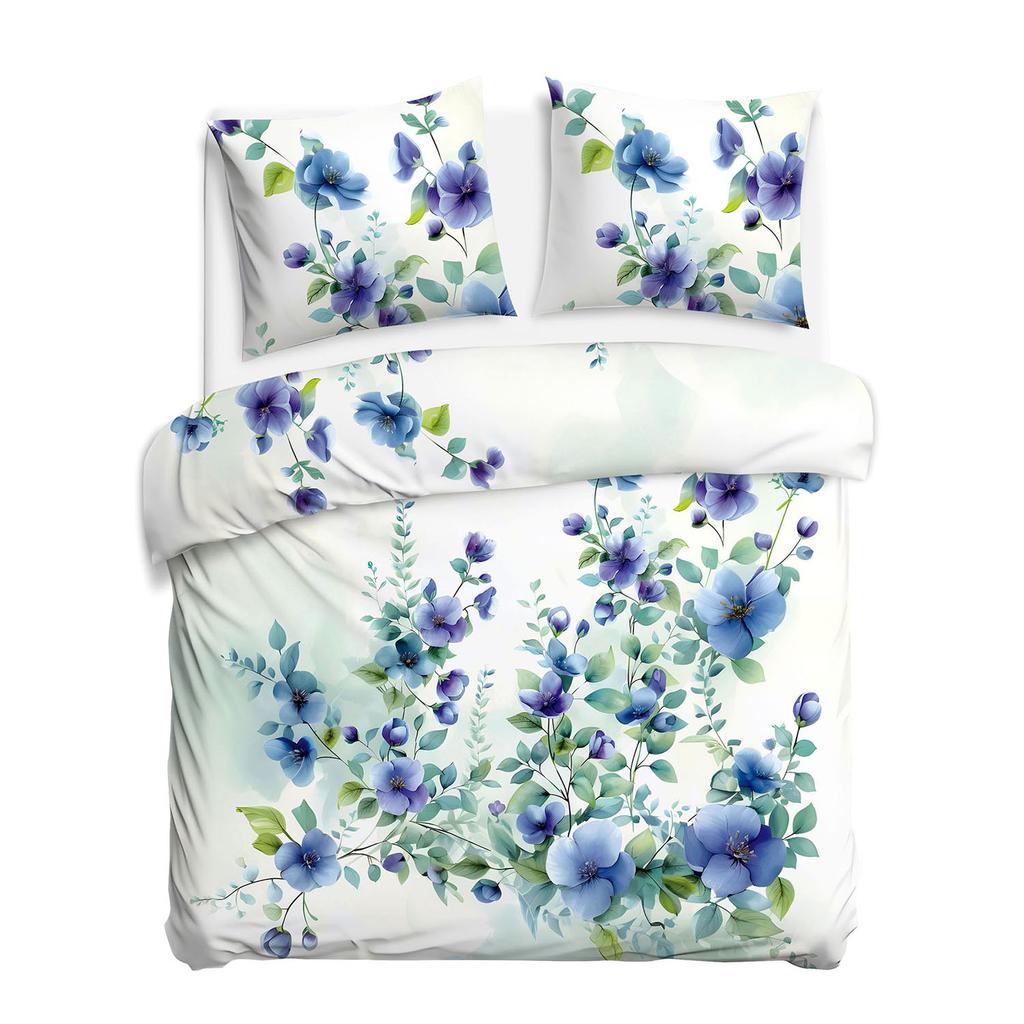 Bedding set 220X200 SATIN COTTON digital print royal blue