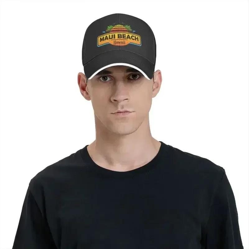 Fashion Maui Beach Hawaii Baseball Cap for Women Men Adjustable Tropical Palm Trees Sunset Dad Hat Performance