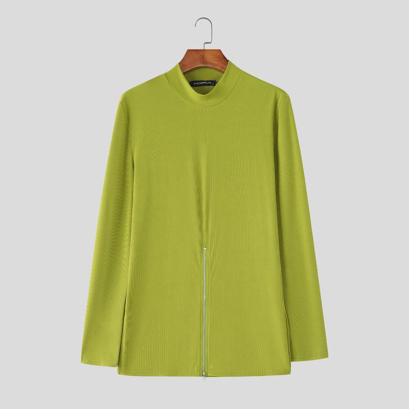 INCERUN Весна Мужской Водолазка Длинный Рукав Приталенный Пуловер Топы Майки