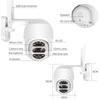 1080P 5-кратный оптический зум PTZ Wi-Fi IP-камера наружные камеры безопасности гуманоидное автоматическое отслеживание прожектор сирена сигнализация камера видеонаблюдения
