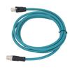 Промышленный кабель Ethernet M12 8-контактный X-кодированный прямой разъем к адаптерному шнуру RJ45 (папа) CAT6A 2 метра