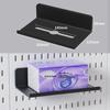Черные настенные перфорированные панели с крючками для DIY-организации игровой комнаты